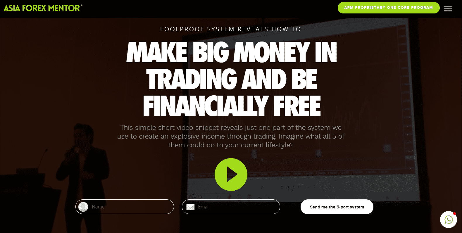 Asia Forex Mentor Review landing page